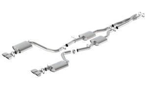 Borla - Borla 15-16 Dodge Challenger R/T 5.7L Dual Rectangle Angle Cut Dual Split Rear Exit S-Type Exhaust - 140627 - Image 2