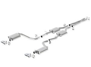 Borla 15-16 Dodge Challenger R/T 5.7L Dual Rectangle Angle Cut Dual Split Rear Exit ATAK Exhaust - 140628