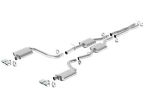 Borla - Borla 15-16 Dodge Challenger R/T 5.7L Dual Rectangle Angle Cut Dual Split Rear Exit ATAK Exhaust - 140628 - Image 2