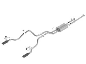 Borla 14-18 Toyota Tundra 4.6L/5.7L V8 AT 2&4WD Crew Max Cat-Back Touring Exhaust - Black Chrome Tip - 140638BC