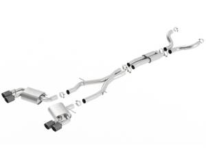 Borla 16-17 Chevy Camaro 6.2L 4in Dual CF Tips w/Black Core Dual Split Exit ATAK Catback Exhaust - 140688CFBA