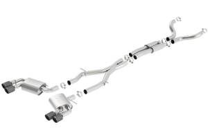 Borla - Borla 16-17 Chevy Camaro 6.2L 4in Dual CF Tips w/Black Core Dual Split Exit ATAK Catback Exhaust - 140688CFBA - Image 2