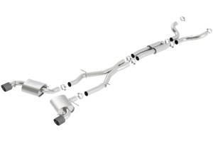 Borla - Borla 16-17 Chevy Camaro 6.2L 4.5in Carbon Fiber Tips Single Split Exit S-Type Catback Exhaust - 140689CF - Image 2