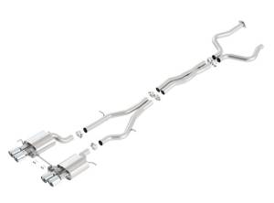 Borla 2016 Cadillac ATS-V 3.6L Twin Turbo Catback Exhaust 4in Tips Dual Split Rear Exit - 140692