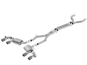 Borla 17-18 Chevrolet Camaro ZL1 6.2L V8 Atak Catback Exhaust w/ Dual Mode Valves CF Black Anod - 140727CFBA