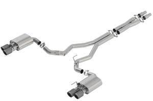 Borla 2018 Ford Mustang GT 5.0L AT/MT 3in Atak Catback Exhaust w/ Valves (Carbon Fiber Black Tip) - 140743CFBA