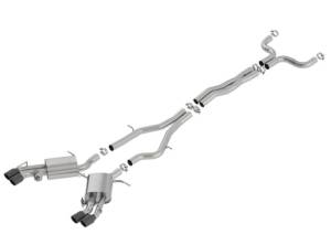 Borla 16-18 Cadillac CTS-V 6.2L V8 2.75in Diameter S Type Catback Exhaust w/ Valves Black Chrome Tip - 140754BC