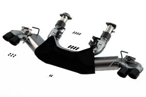 Borla 2020 Chevrolet Corvette C8 6.2 ATAK 3in Exhaust System Dual Round Rolled A/C Black Chrome Tips - 140839BC