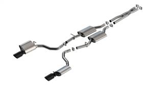 Borla 19-23 Dodge Charger GT 3.6L V6 RWD S-Type Catback Exhaust - Black Chrome Tips - 140917BC