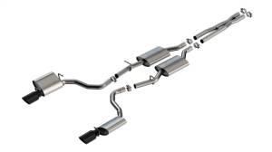 Borla 19-23 Dodge Charger GT 3.6L V6 RWD ATAK Catback Exhaust - Black Chrome Tips - 140918BC