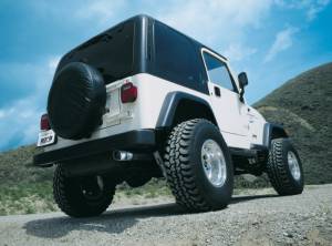 Borla - Borla 97-99 Jeep Wrangler 2.5/4.0L w/o Hitch Cat-Back 2.25in Single Sqr Angle Cut Phntm Rear - 14728 - Image 3