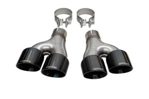 Corsa 11-21 Jeep Grand Cherokee Twin 2.5in Inlet / 4in Outlet Black PVD Pro-Series Tip Kit - 14068BLK