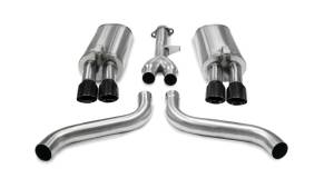 Corsa 86-91 Chevrolet Corvette C4 5.7L V8 L98 Black Sport Cat-Back Exhaust - 14115BLK