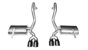 Corsa 97-04 Chevrolet Corvette C5 Z06 5.7L V8 Xtreme Axle-Back Exhaust w/ Black Tips - 14132BLK