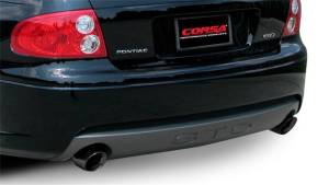 Corsa Performance - Corsa 05-06 Pontiac GTO 6L V8 2.5in Sport Cat-Back Exhaust + XPipe w/Dual Exit Single 4in BlackTips - 14189BLK - Image 3