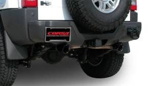 Corsa Performance - Corsa 06-08 Hummer H3 3in Cat-Back Dual Rear w Single 4in Black Pro-Series Tips - 14212BLK - Image 3