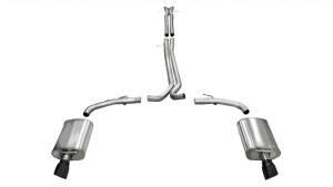 Corsa 10-13 Ford Taurus SHO 3.5L V6 Turbo Sport Cat-Back Exhaust w/ Dual 4in Black Tips - 14315BLK