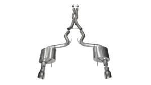 Corsa 2015 Ford Mustang GT 5.0 3in Cat Back Exhaust, Polish Dual 4.5in Tip (Xtreme) - 14328