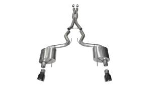 Corsa 2015 Ford Mustang GT Fastback 5.0 3in Xtreme Cat Back Exhaust w/ Dual  Black 4.5in Tips - 14328BLK