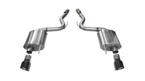 Corsa 2015 Ford Mustang GT 5.0 3in Axle Back Exhaust Black Dual Tips (Touring) - 14329BLK