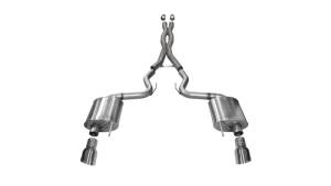 Corsa 2015 Ford Mustang GT 5.0 3in Cat Back Exhaust Polish Dual Tips (Sport) - 14332