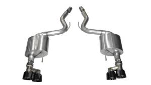 Corsa 15-16 Ford Mustang GT 5.0 3in Axle Back Exhaust Black Quad Tips (Sport) - 14334BLK