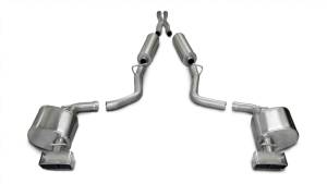 Corsa 09-10 Dodge Challenger R/T 5.7L V8 Auto Polished Xtreme Cat-Back Exhaust - 14436