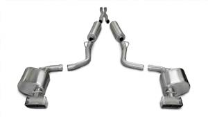 Corsa 09-10 Dodge Challenger R/T 5.7L V8 Manual Polished Xtreme Cat-Back Exhaust - 14437