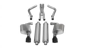 Corsa 12-13 Dodge Charger SRT-8 6.4L V8 Black Sport Cat-Back Exhaust - 14463BLK