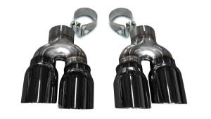 Corsa 16-18 Cadillac ATS 3.6T 4in Inlet / 4in Outlet Twin Black Tip Kit (For Corsa Exhaust Only) - 14479BLK