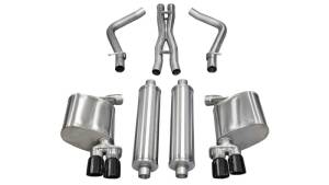 Corsa 11-13 Dodge Charger R/T 5.7L V8 Black Xtreme Cat-Back Exhaust - 14522BLK