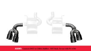 Corsa Performance - Corsa 2017 Chevy Camaro ZL1 2.75in Inlet / 4.0in Outlet Black PVD Tip Kit (For Corsa Exhaust Only) - 14774BLK - Image 2