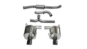 Corsa 08-10 Subaru Impreza WRX Sedan 2.5L Turbo Manual 3in Sport Cat-Back Exhaust w/4in Black Tips - 14865BLK