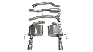 Corsa 13-14 Cadillac ATS Sedan 2.0L A/T Polished Sport Dual Rear Cat-Back Exhaust - 14888