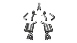 Corsa 15-17 Dodge Challenger Hellcat Dual Rear Exit Sport Exhaust w/ 3.5in Polished Tips - 14987