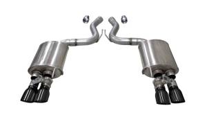 Corsa 2018+ Ford Mustang GT Fastback 5.0L 3in Sport Axle-Back Exhaust w/ 4in Black Tips - 21002BLK