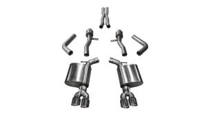 Corsa 17-18 Dodge Challenger 5.7L V8 Sport Cat-Back Dual Rear Exit w/3.5in Polished Tips - 21005