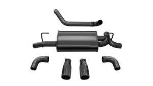 Corsa Performance - Corsa 18+ Jeep Wrangler JL 2.5in Dual Rear Exit Black Tips Sport Axle-Back Exhaust - 21014BLK - Image 3