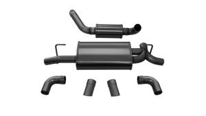 Corsa Performance - Corsa 18+ Jeep Wrangler JL 2.5in Dual Rear Turn Down Exit Black Touring Axle-Back Exhaust - 21015BLK - Image 3