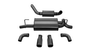 Corsa Performance - Corsa 18+ Jeep Wrangler JL 2.5in Dual Rear Exit Black Tips Touring Axle-Back Exhaust - 21016BLK - Image 3