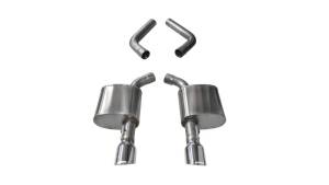 Corsa 15-19 Dodge Charger 6.4L/17-19 Dodge Charger 5.7L Polished Sport AxleBack Exhaust w/4.5in Tips - 21019