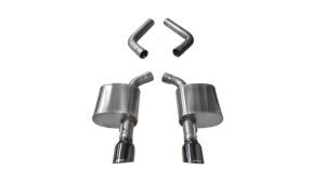 Corsa 15-19 Dodge Charger 6.4L/17-19 Dodge Charger 5.7L Black Sport AxleBack Exhaust w/4.5in Tips - 21019BLK