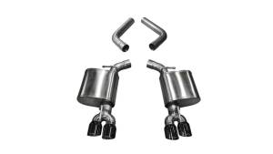 Corsa 15-19 Dodge Challenger 6.4L/17-19 Challenger 5.7L Black Sport Axle-Back Exhaust w/3.5in Tips - 21020BLK