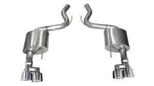 Corsa 18-19 Ford Mustang 5.0L 3in Touring Axle-Back Dual Rear Exit 4in Polished Pro-Series Tips - 21041