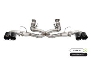 Corsa 20-23 Chevrolet Corvette C8 RWD 3in Xtreme Cat-Back Exhaust w/4.5in Carbon Fiber Black PVD Tip - 21102CFBLK