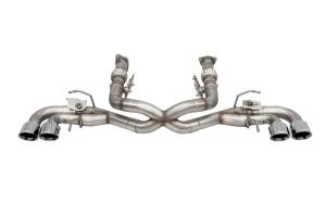 Corsa 20-22 Corvette C8 3in Valved Cat-Back 4.5in Pol Quad Tips - Fits Factory NPP Exhaust w/ AFM - 21106