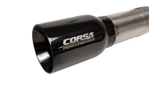 Corsa Performance - Corsa 07-18 Jeep Wrangler JKU 3.6L/3.8L 2.75in Sport Cat-Back Exhaust w/ 4in American Flag  BlacTips - 21122BLKUSA - Image 2