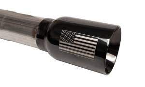 Corsa Performance - Corsa 07-18 Jeep Wrangler JKU 3.6L/3.8L 2.75in Sport Cat-Back Exhaust w/ 4in American Flag  BlacTips - 21122BLKUSA - Image 3