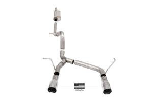 Corsa 07-18 Jeep Wrangler JKU 3.6L/3.8L 2.75in Sport Cat-Back Exhaust w/ 4in American Flag Tips - 21122USA