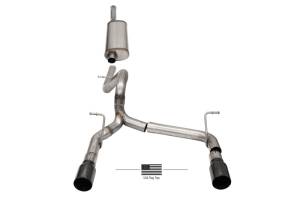 Corsa 18-21 Jeep Wrangler JLU 3.6L 2.75in Sport Cat-Back Exhaust w/ Black Tips - 21124BLKUSA